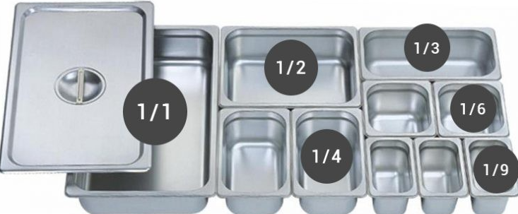 1/6 150 mm Standart Gastronom Küvet 